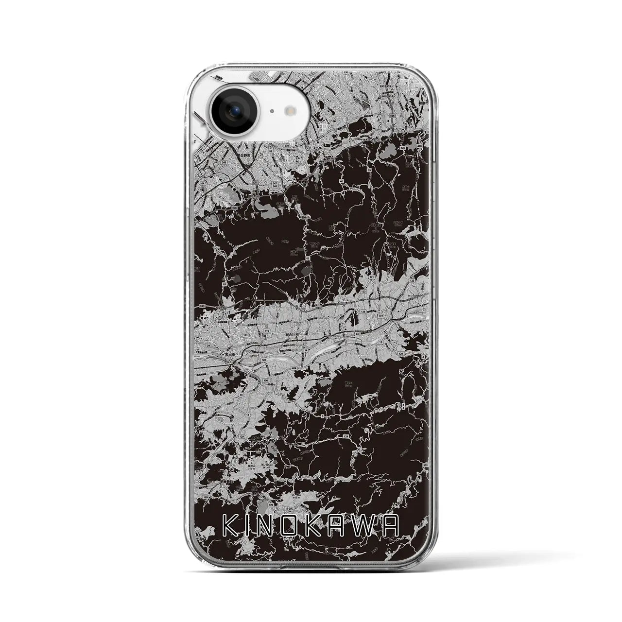 【紀の川(和歌山県)】地図柄iPhoneケース(クリアタイプ)