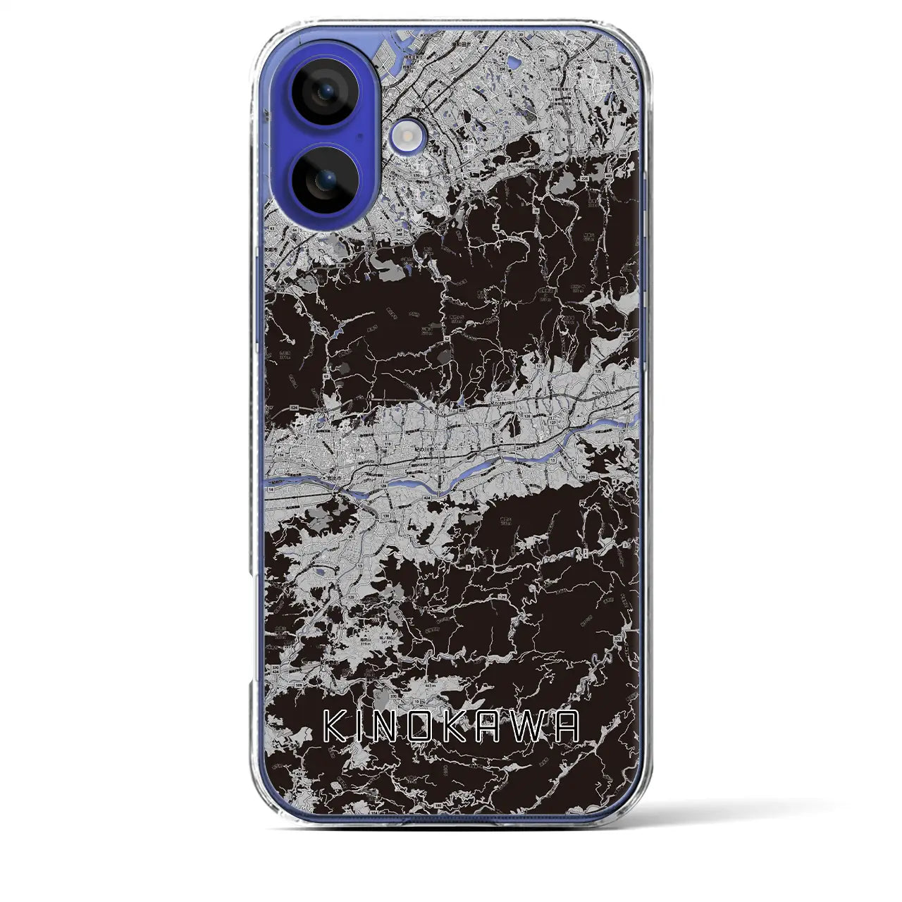 【紀の川(和歌山県)】地図柄iPhoneケース(クリアタイプ)