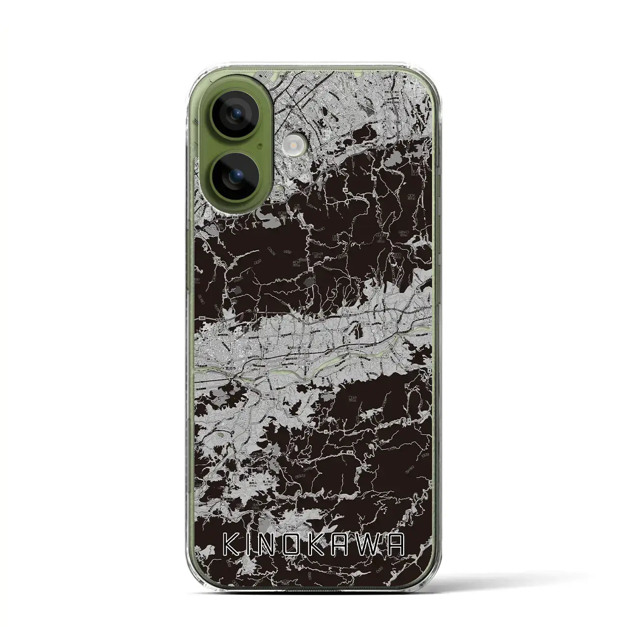 【紀の川(和歌山県)】地図柄iPhoneケース(クリアタイプ)