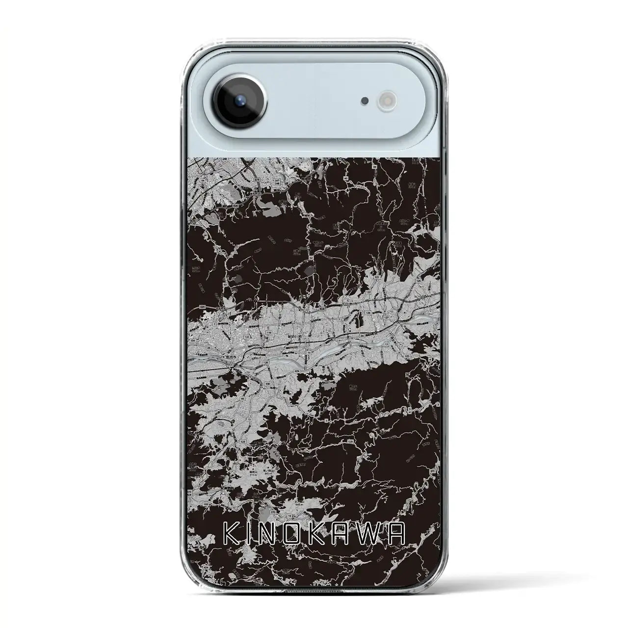 【紀の川(和歌山県)】地図柄iPhoneケース(クリアタイプ)