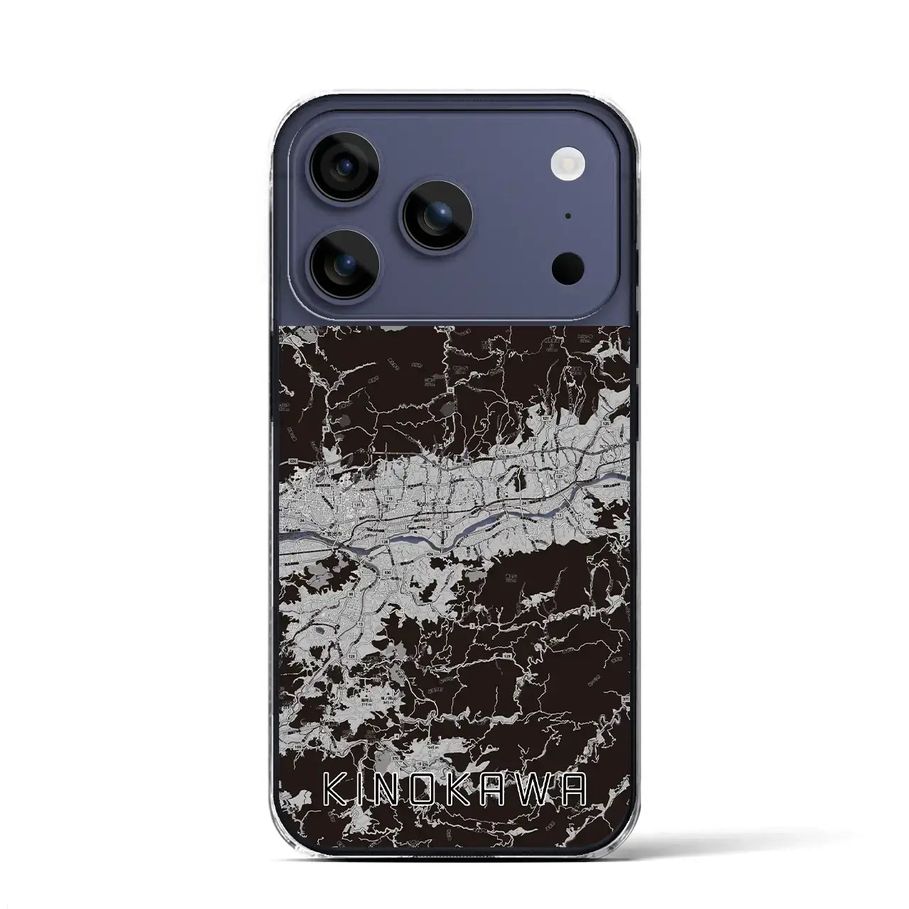 【紀の川(和歌山県)】地図柄iPhoneケース(クリアタイプ)