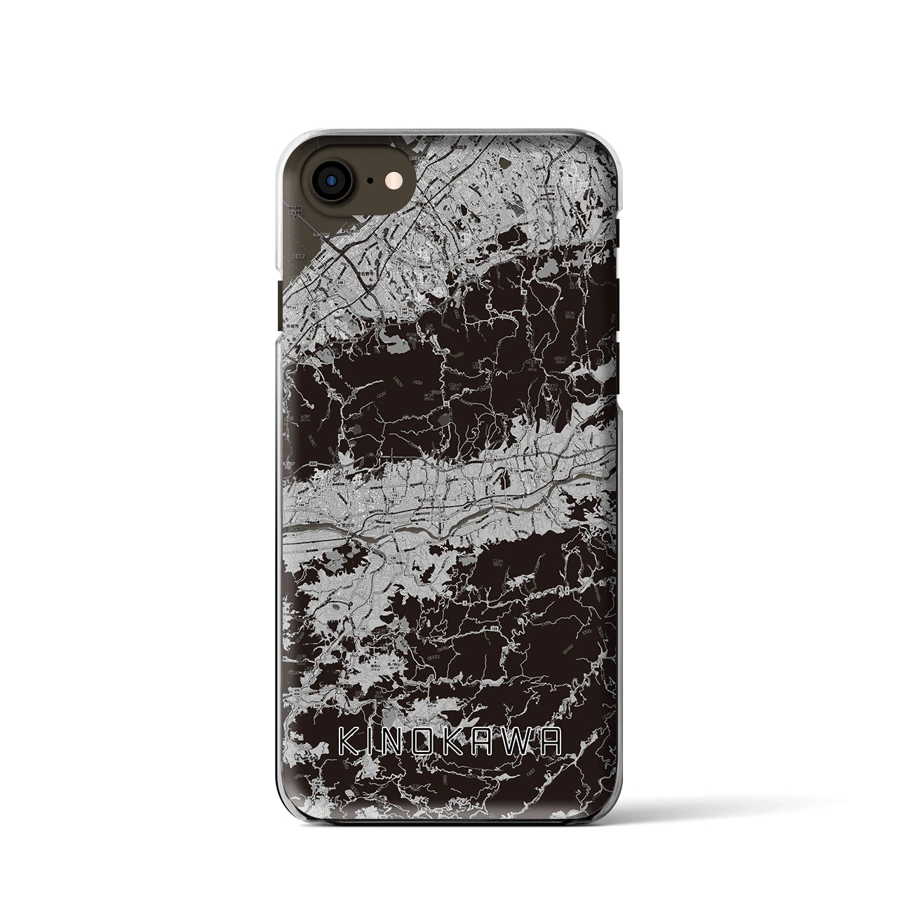 【紀の川(和歌山県)】地図柄iPhoneケース(クリアタイプ)