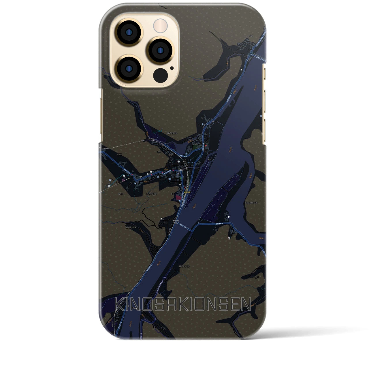 【城崎温泉(兵庫県)】地図柄iPhoneケース(バックカバータイプ)