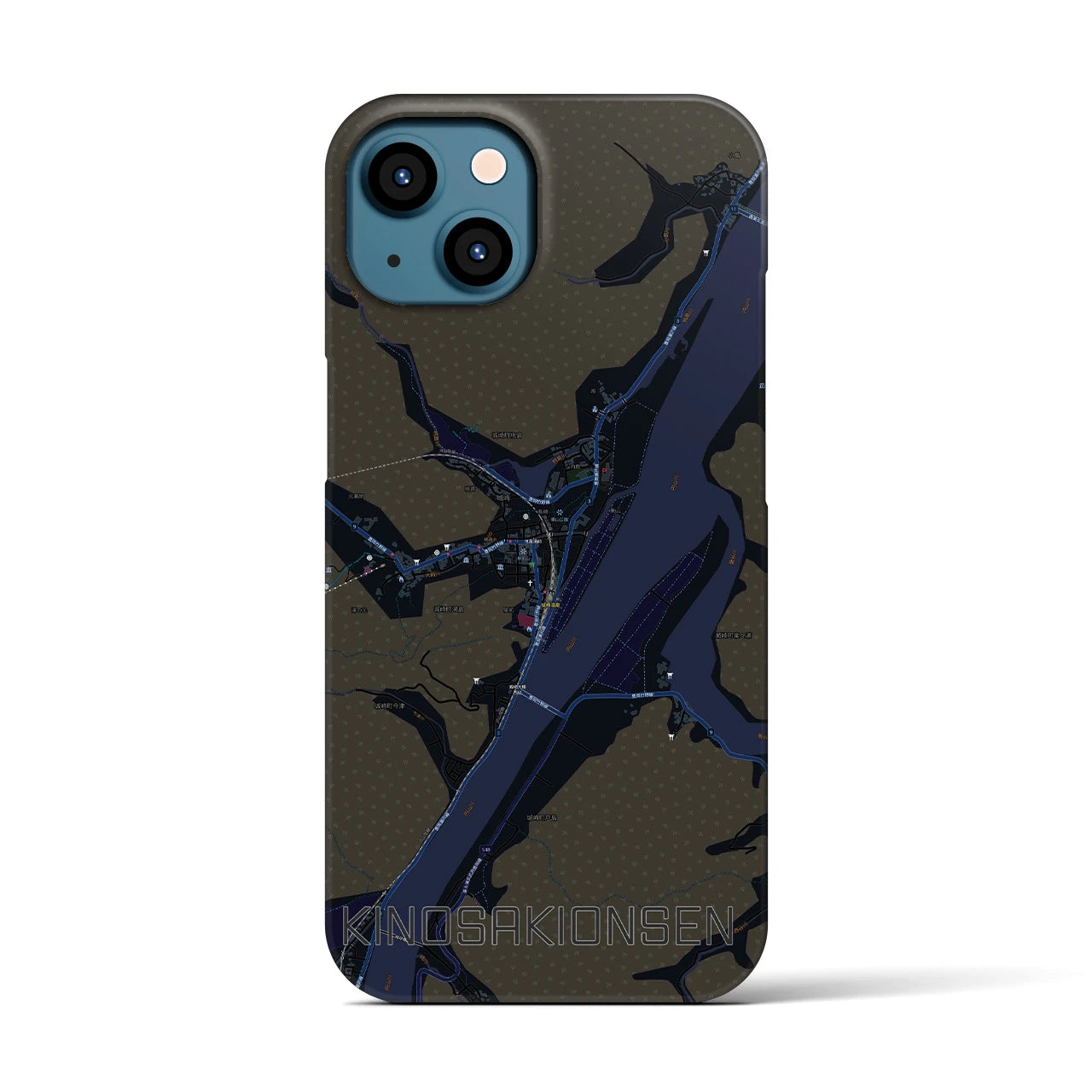 【城崎温泉(兵庫県)】地図柄iPhoneケース(バックカバータイプ)