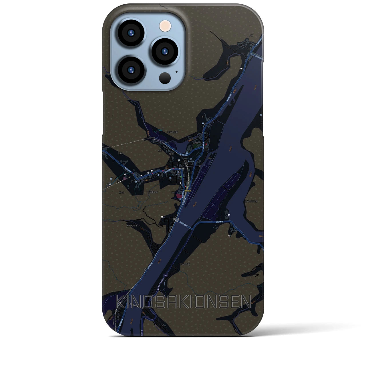 【城崎温泉(兵庫県)】地図柄iPhoneケース(バックカバータイプ)