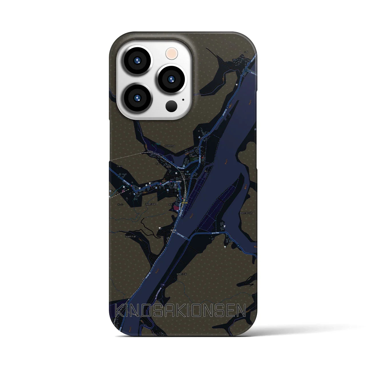 【城崎温泉(兵庫県)】地図柄iPhoneケース(バックカバータイプ)