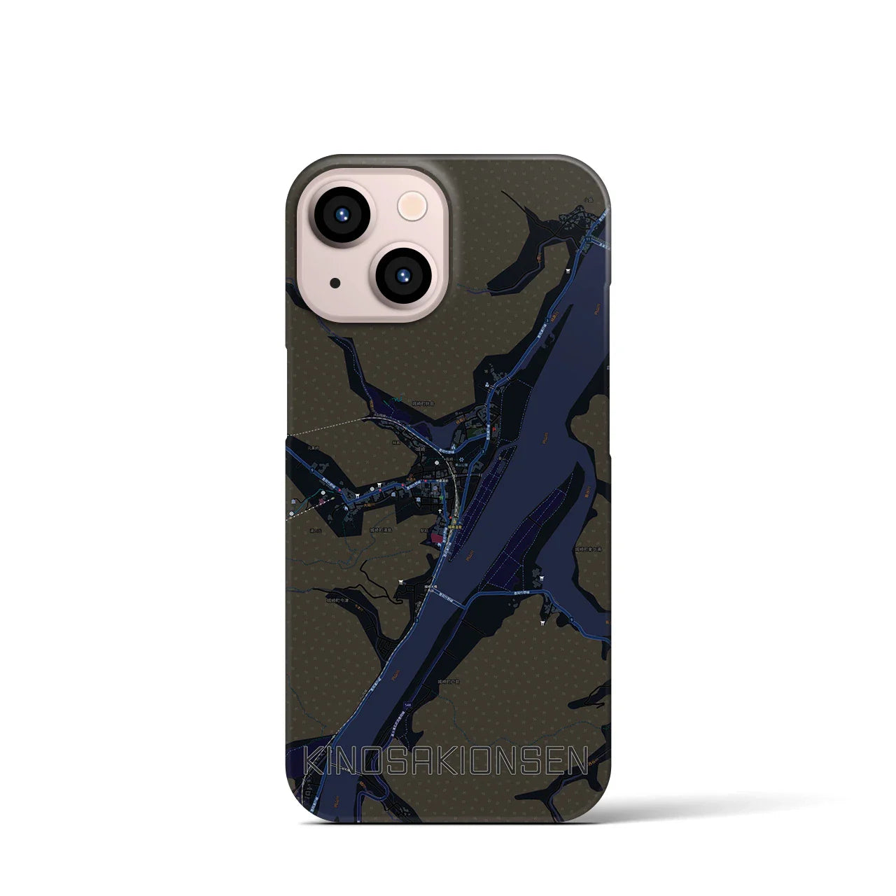 【城崎温泉(兵庫県)】地図柄iPhoneケース(バックカバータイプ)