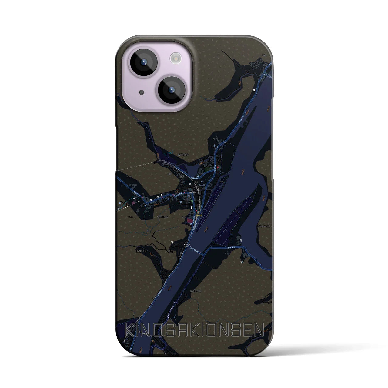 【城崎温泉(兵庫県)】地図柄iPhoneケース(バックカバータイプ)