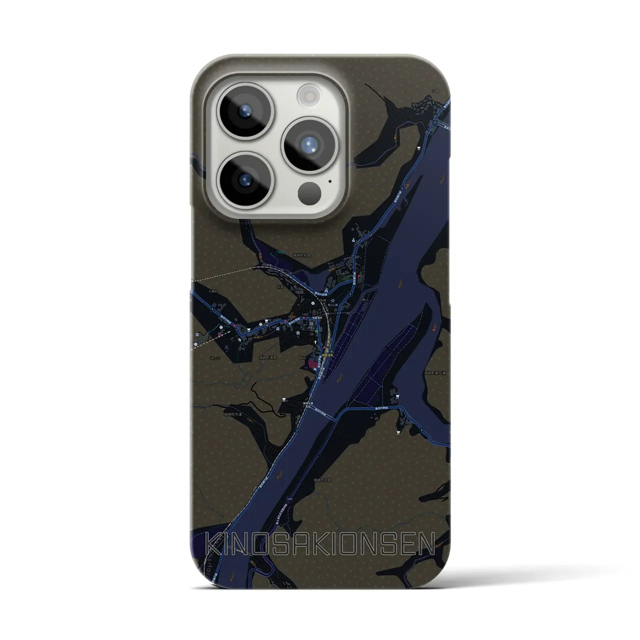 【城崎温泉(兵庫県)】地図柄iPhoneケース(バックカバータイプ)