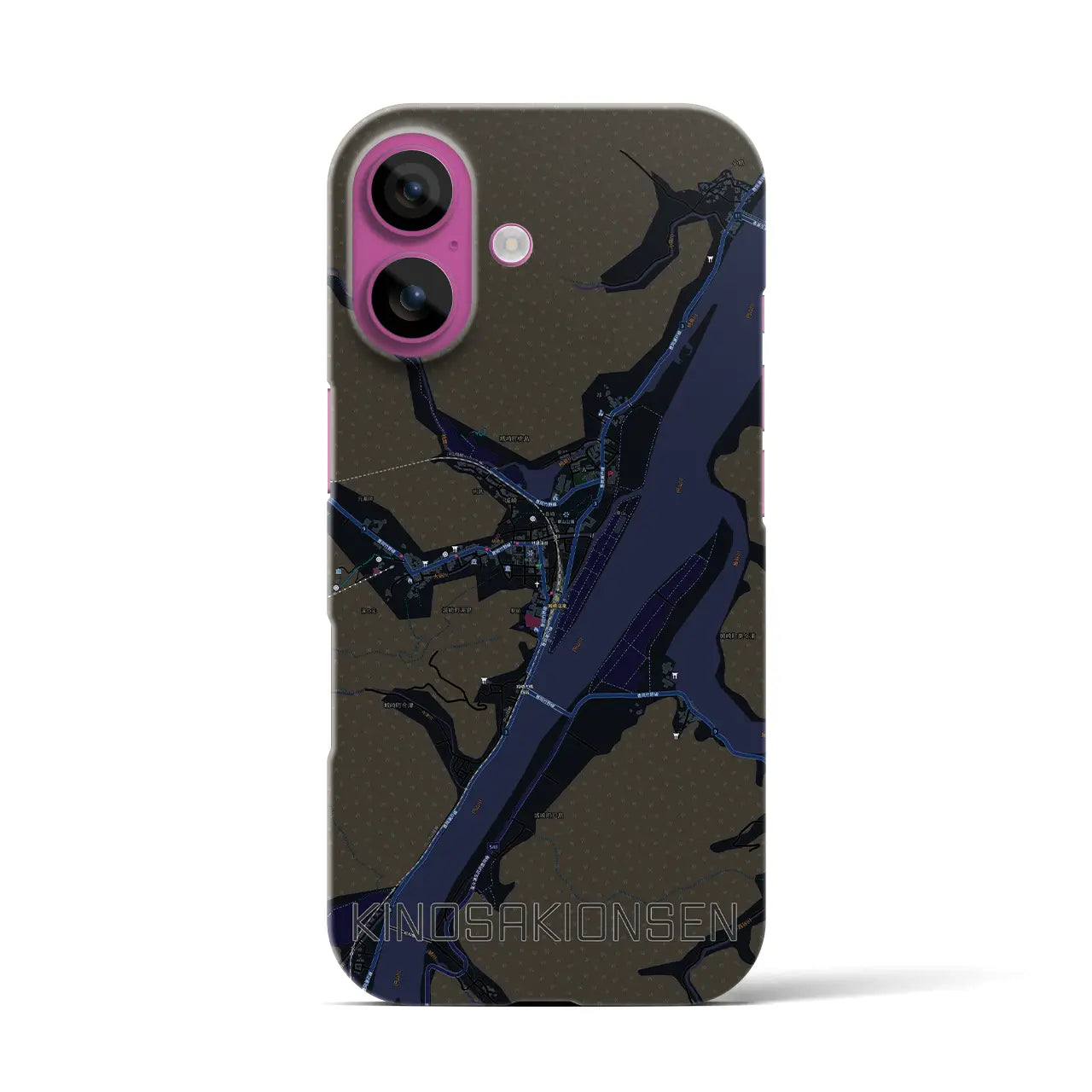 【城崎温泉(兵庫県)】地図柄iPhoneケース(バックカバータイプ)