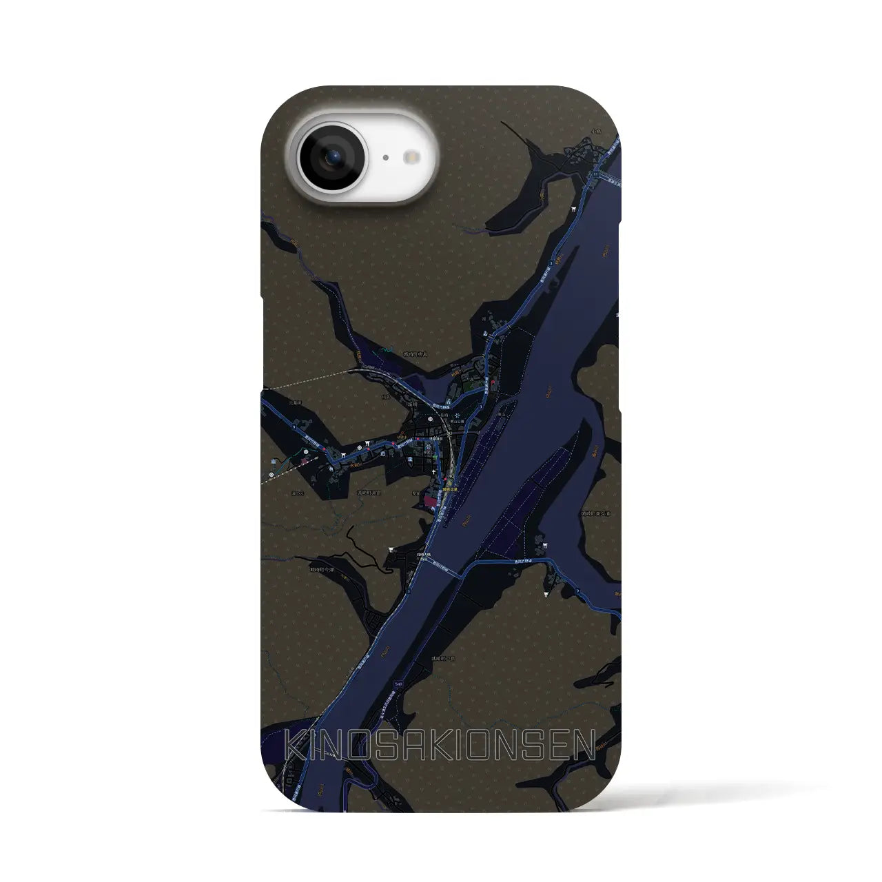 【城崎温泉(兵庫県)】地図柄iPhoneケース(バックカバータイプ)