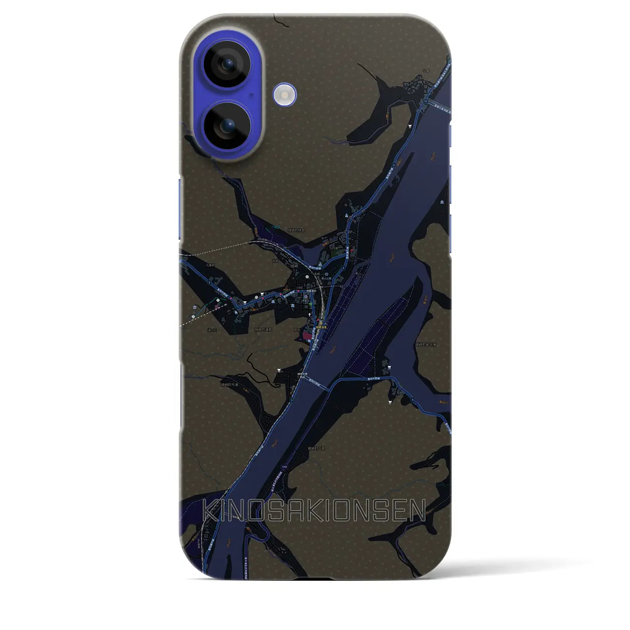 【城崎温泉(兵庫県)】地図柄iPhoneケース(バックカバータイプ)