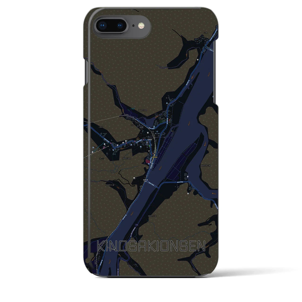 【城崎温泉(兵庫県)】地図柄iPhoneケース(バックカバータイプ)