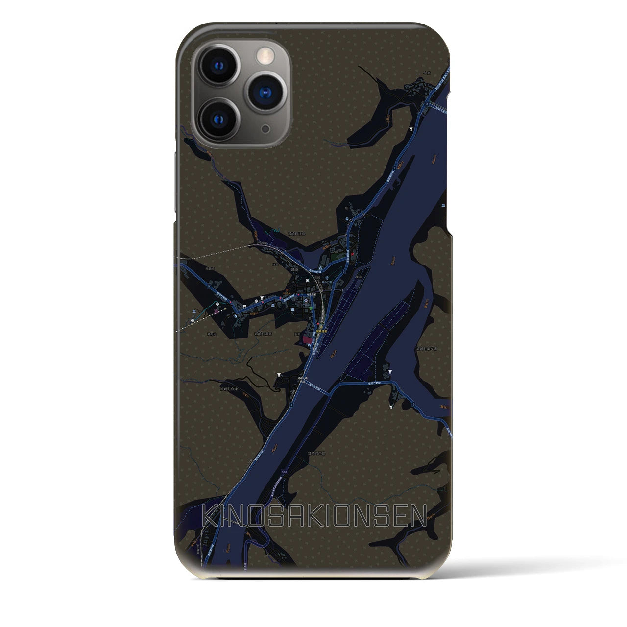 【城崎温泉(兵庫県)】地図柄iPhoneケース(バックカバータイプ)