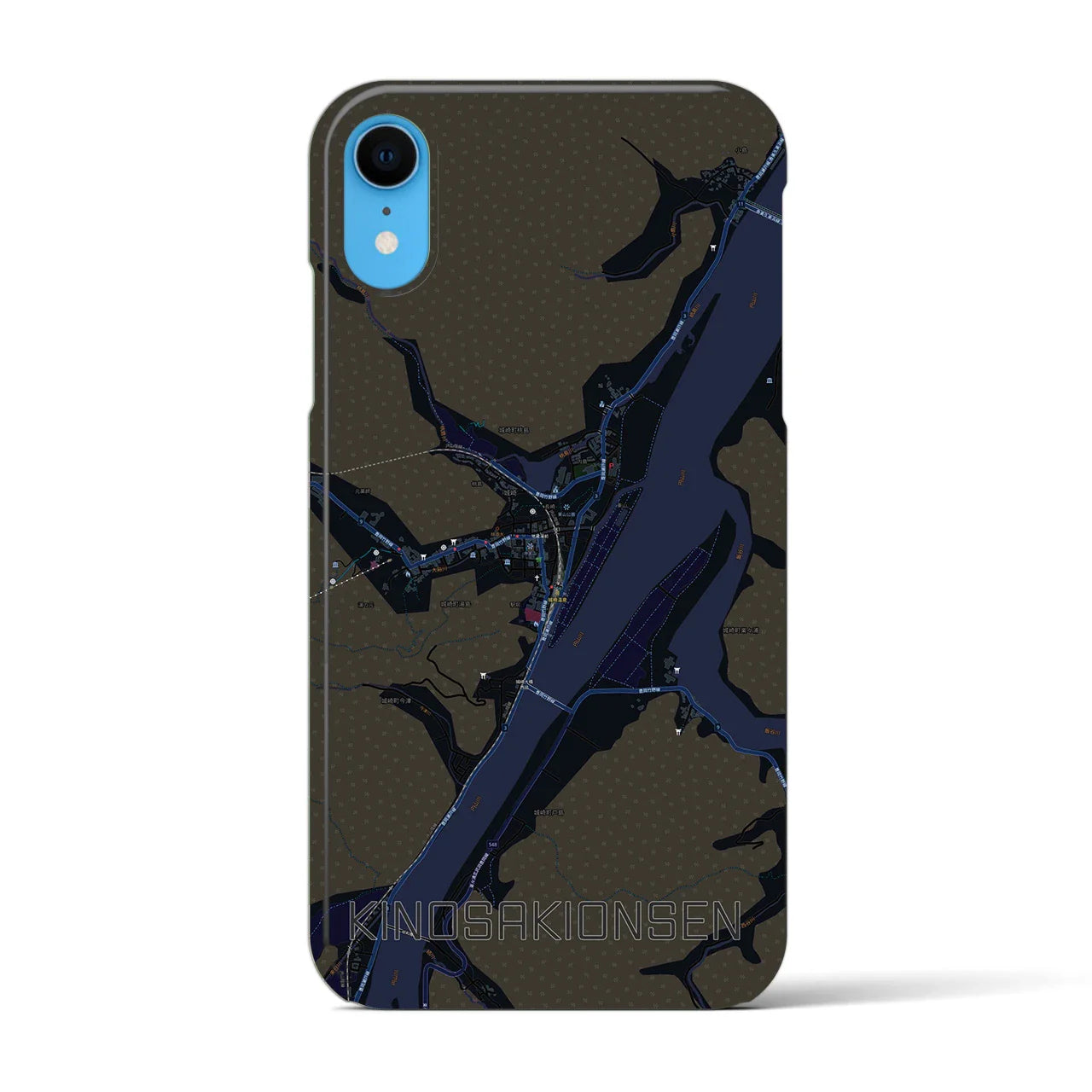 【城崎温泉(兵庫県)】地図柄iPhoneケース(バックカバータイプ)