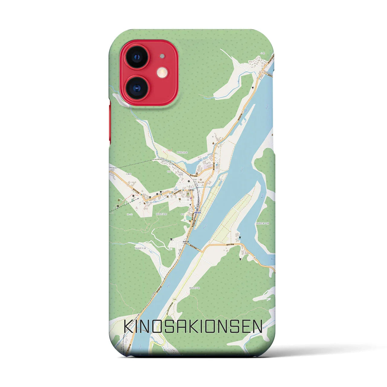 【城崎温泉(兵庫県)】地図柄iPhoneケース(バックカバータイプ)