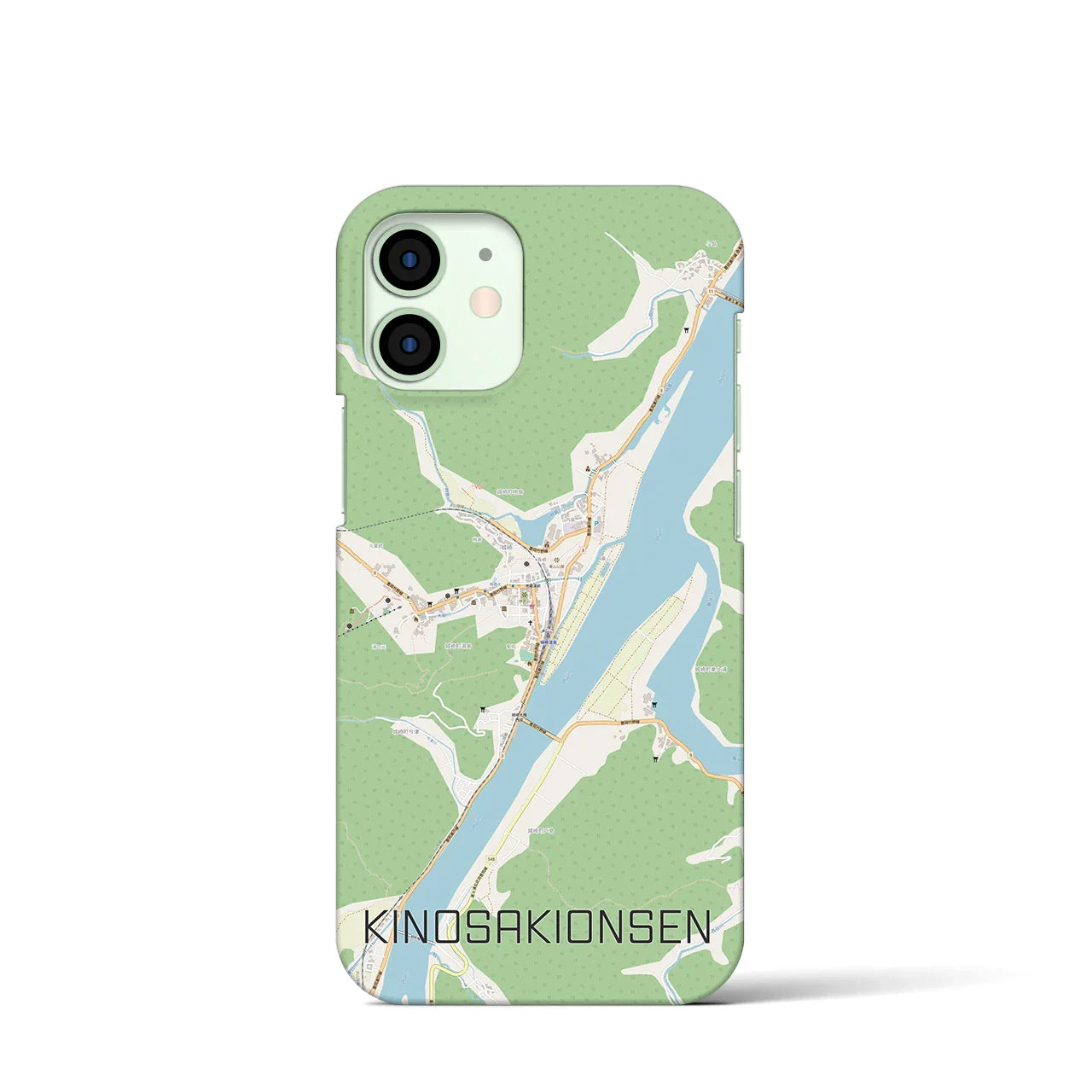 【城崎温泉(兵庫県)】地図柄iPhoneケース(バックカバータイプ)
