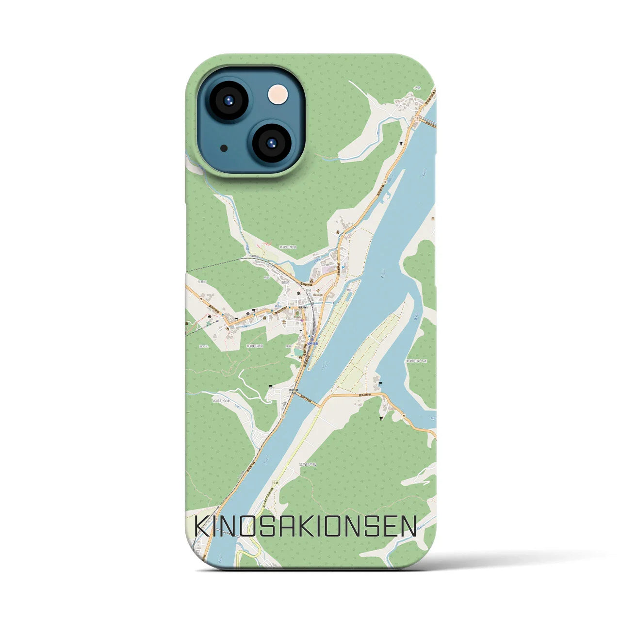 【城崎温泉(兵庫県)】地図柄iPhoneケース(バックカバータイプ)