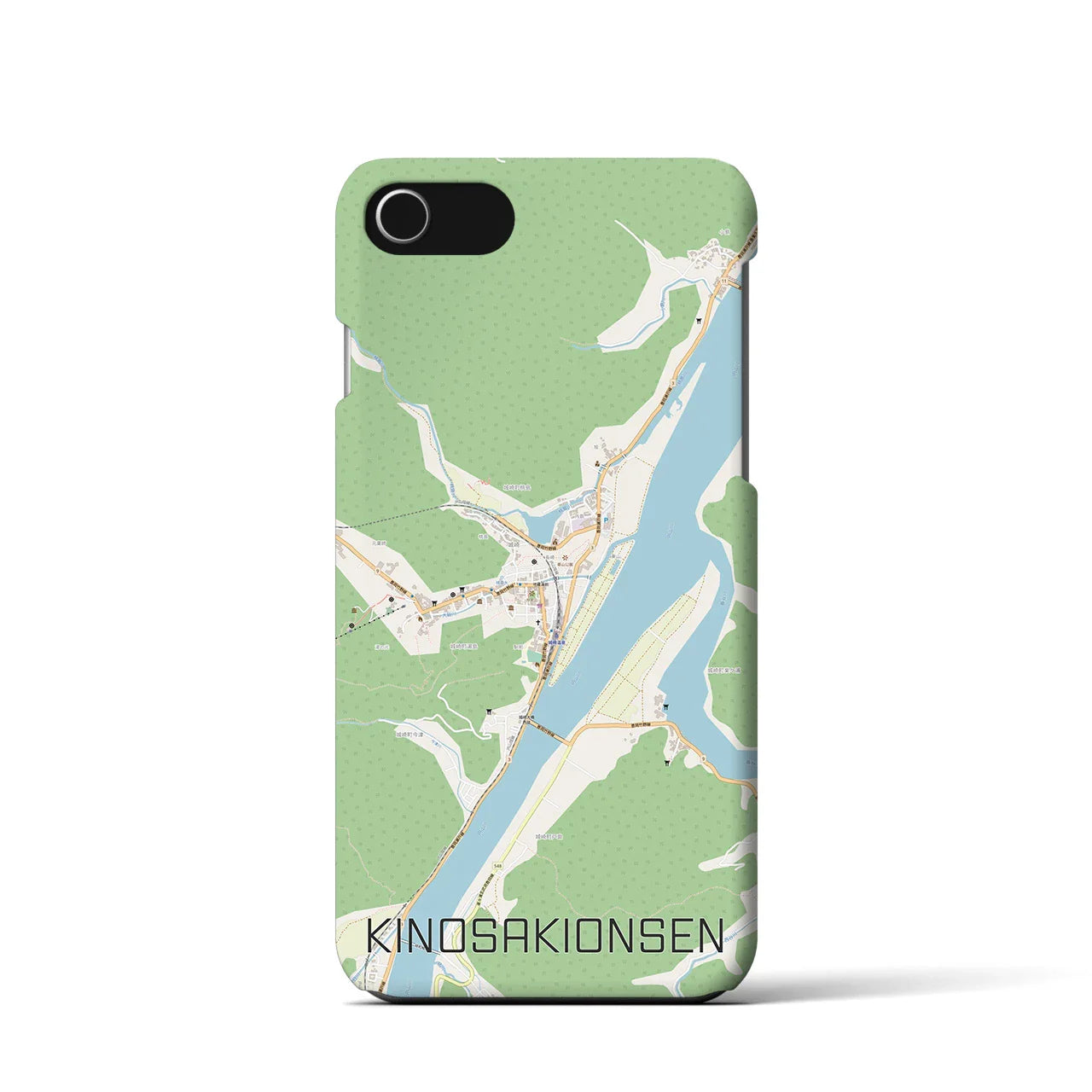 【城崎温泉(兵庫県)】地図柄iPhoneケース(バックカバータイプ)