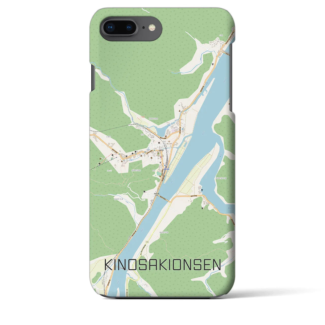【城崎温泉(兵庫県)】地図柄iPhoneケース(バックカバータイプ)