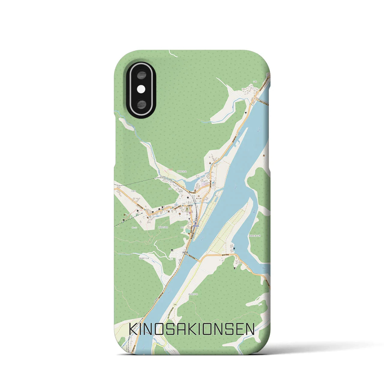 【城崎温泉(兵庫県)】地図柄iPhoneケース(バックカバータイプ)