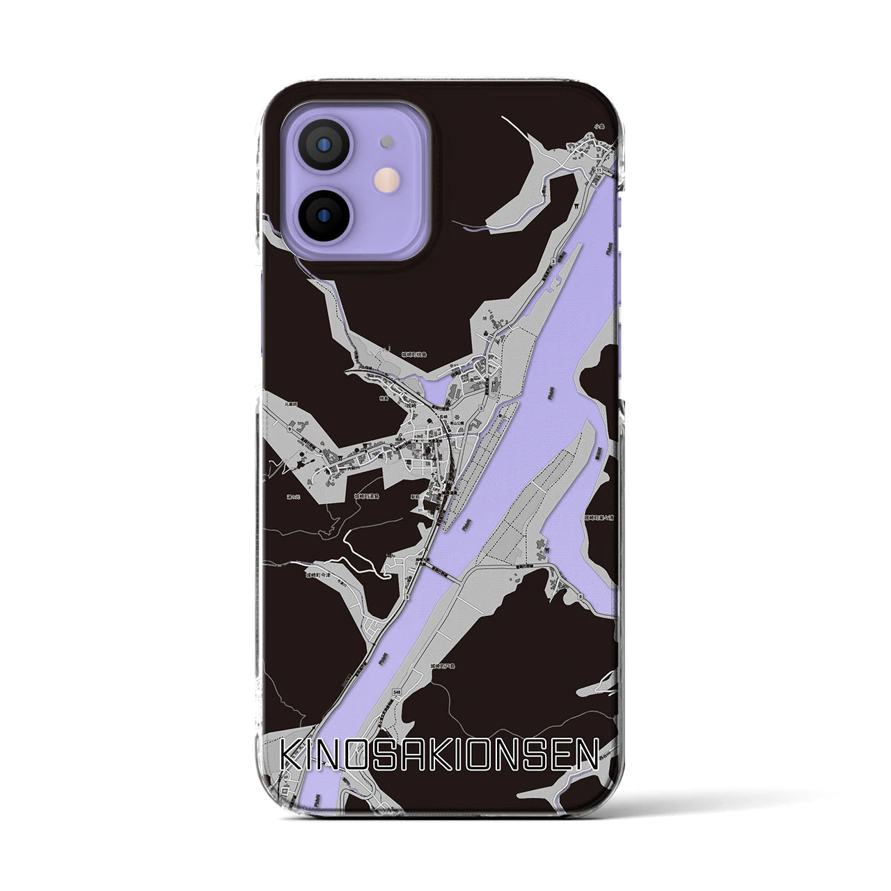 【城崎温泉(兵庫県)】地図柄iPhoneケース(クリアタイプ)