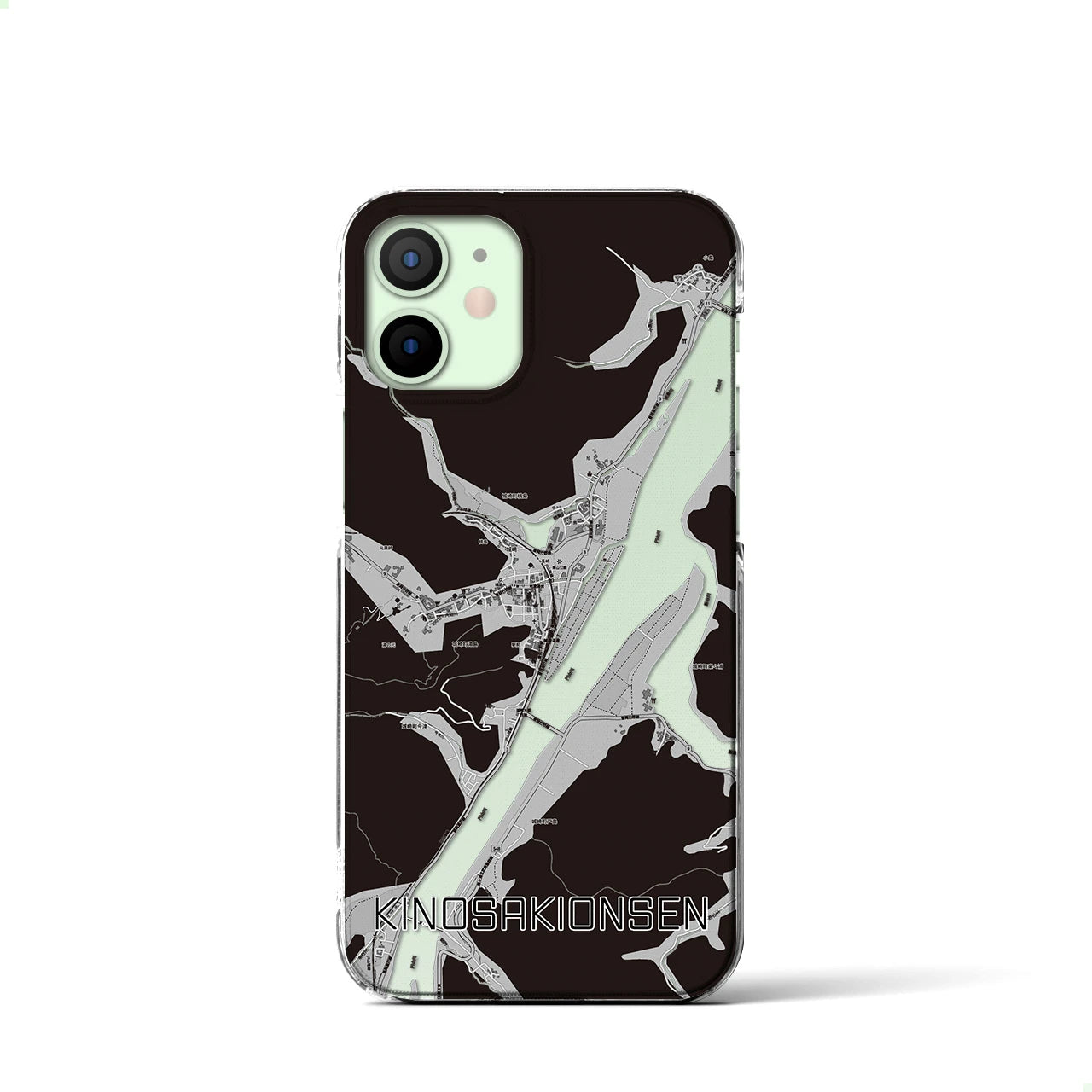 【城崎温泉(兵庫県)】地図柄iPhoneケース(クリアタイプ)