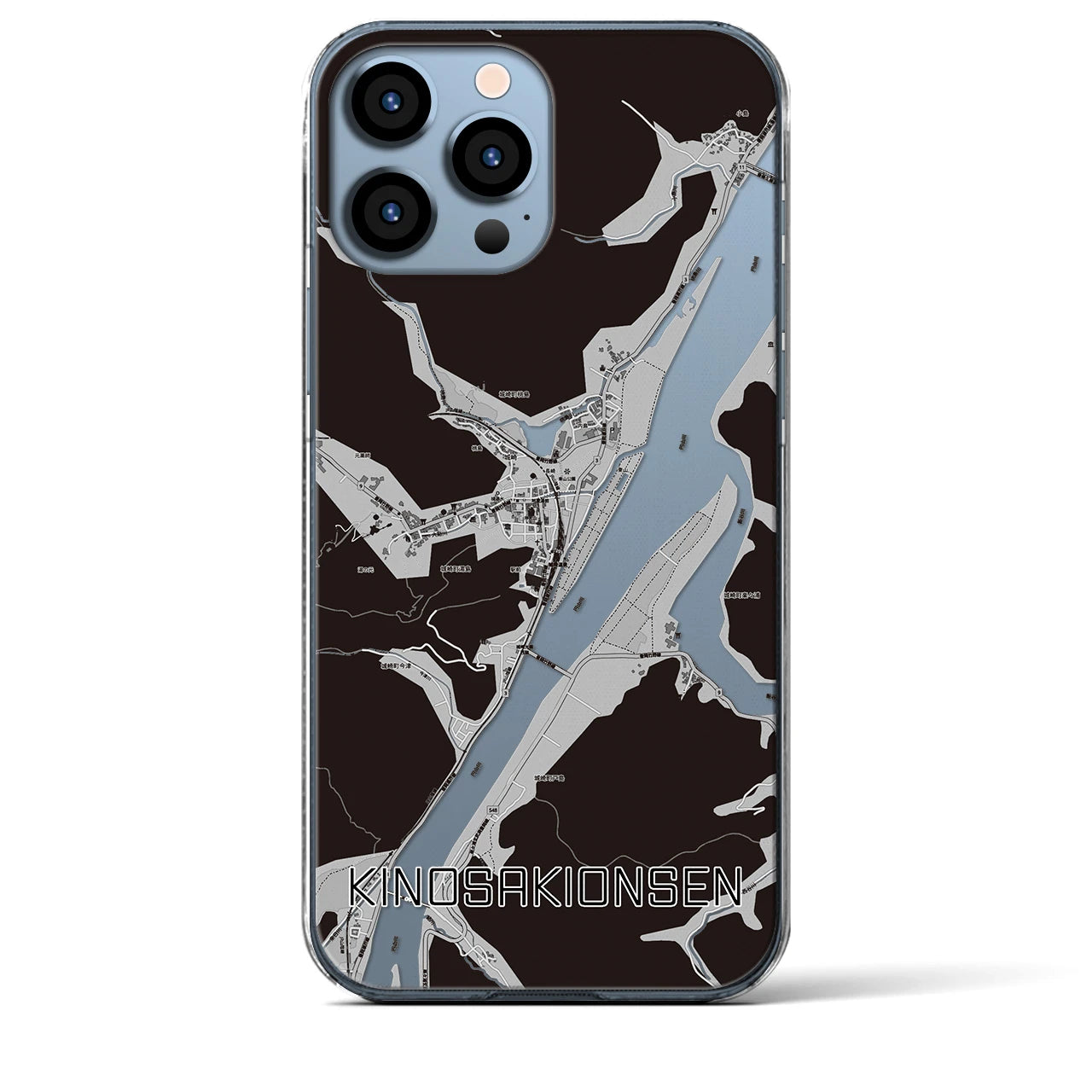 【城崎温泉(兵庫県)】地図柄iPhoneケース(クリアタイプ)