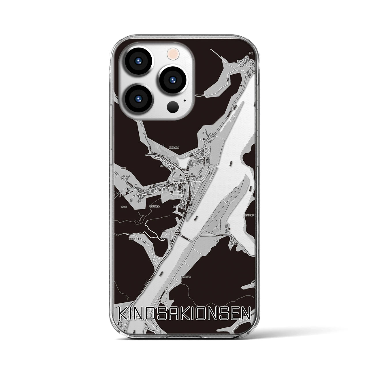 【城崎温泉(兵庫県)】地図柄iPhoneケース(クリアタイプ)