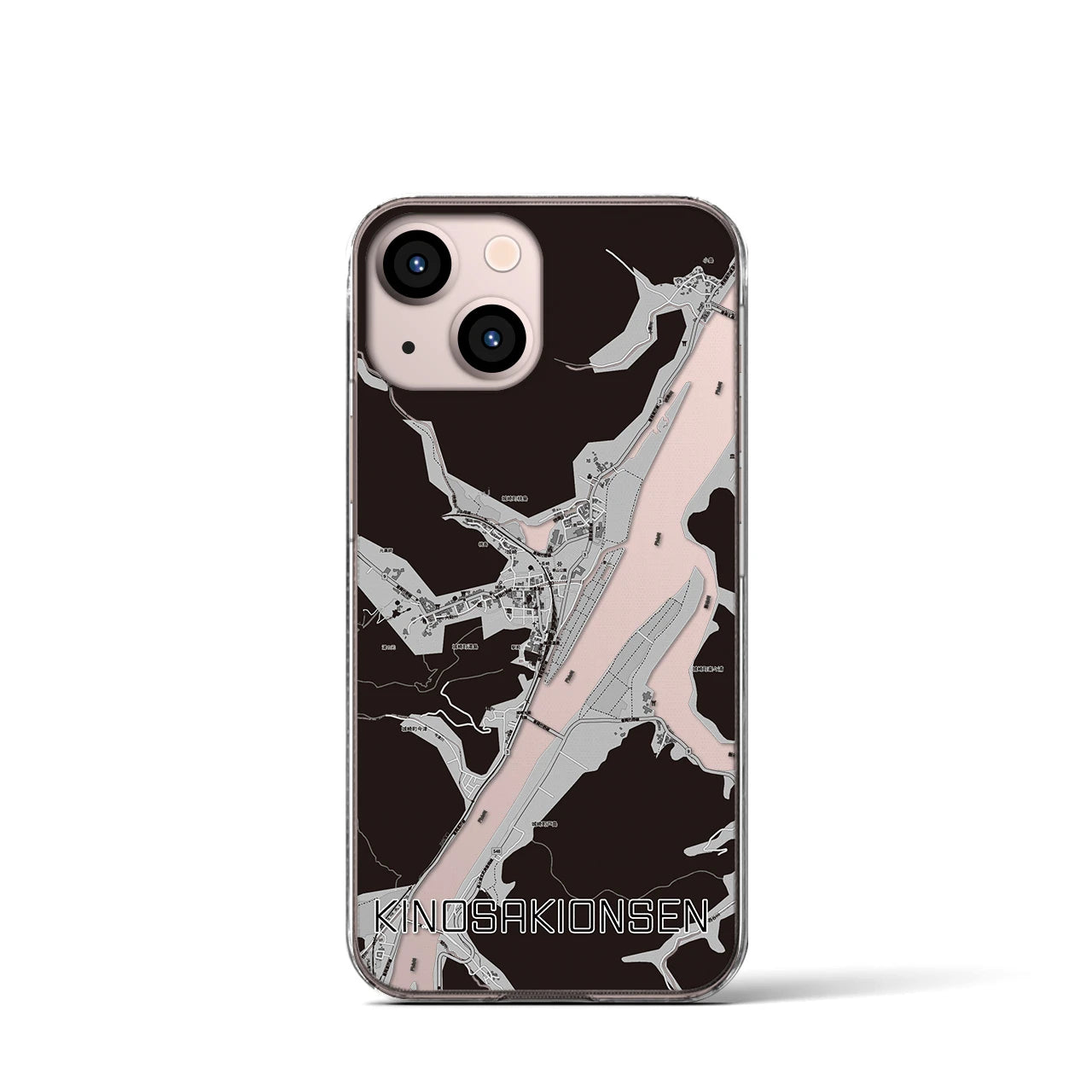 【城崎温泉(兵庫県)】地図柄iPhoneケース(クリアタイプ)