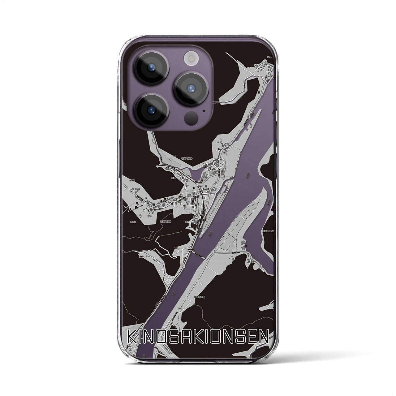 【城崎温泉(兵庫県)】地図柄iPhoneケース(クリアタイプ)