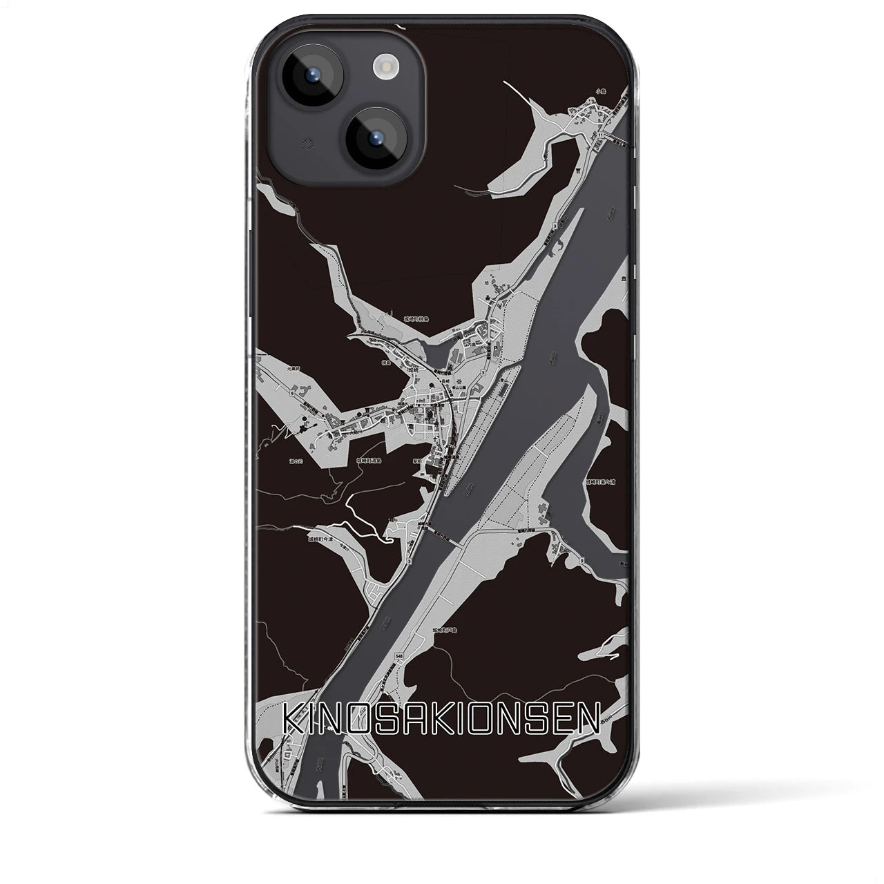 【城崎温泉(兵庫県)】地図柄iPhoneケース(クリアタイプ)