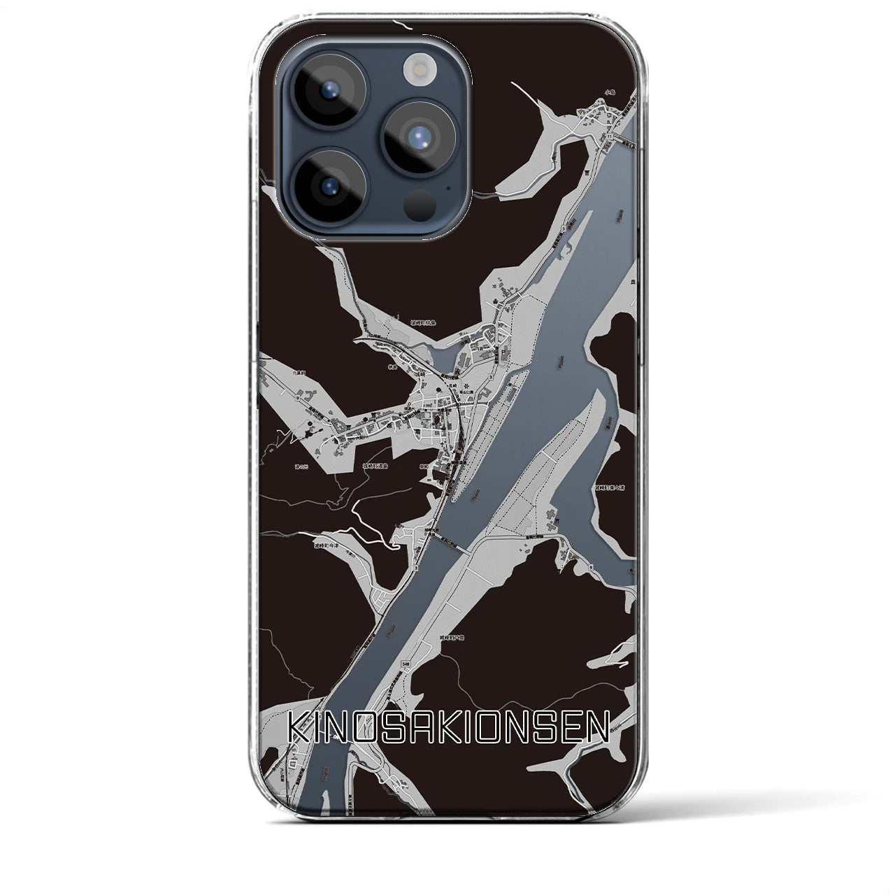 【城崎温泉(兵庫県)】地図柄iPhoneケース(クリアタイプ)