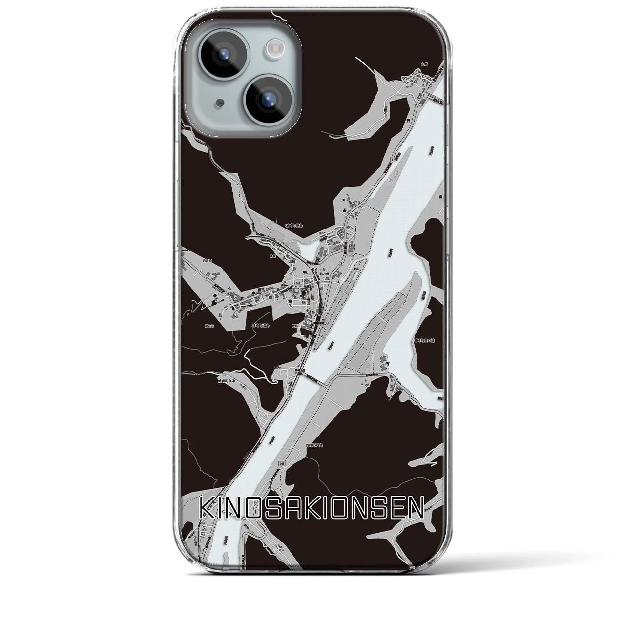 【城崎温泉(兵庫県)】地図柄iPhoneケース(クリアタイプ)