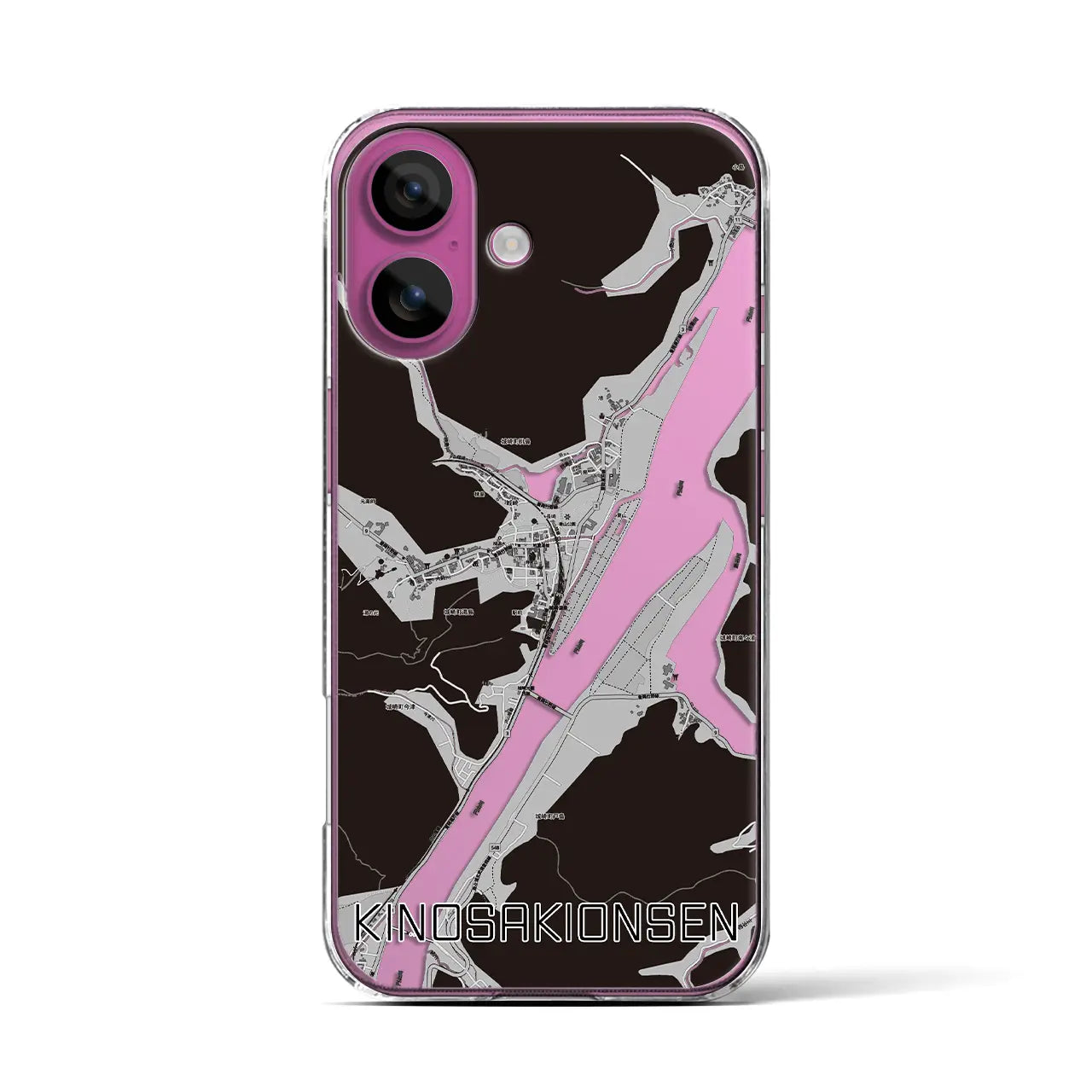 【城崎温泉(兵庫県)】地図柄iPhoneケース(クリアタイプ)