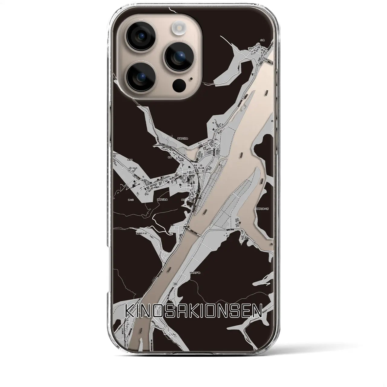 【城崎温泉(兵庫県)】地図柄iPhoneケース(クリアタイプ)