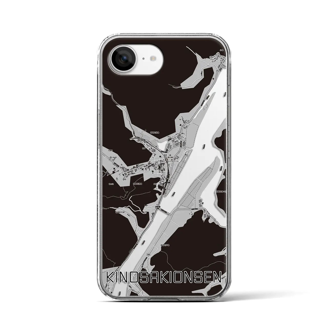 【城崎温泉(兵庫県)】地図柄iPhoneケース(クリアタイプ)