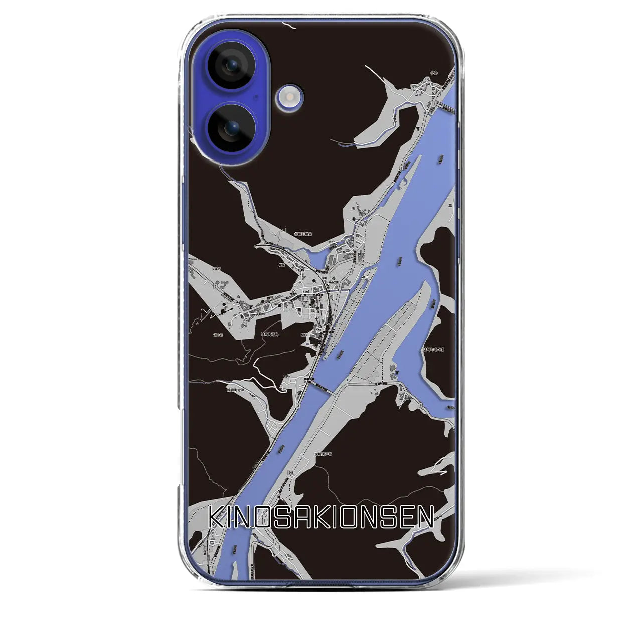 【城崎温泉(兵庫県)】地図柄iPhoneケース(クリアタイプ)