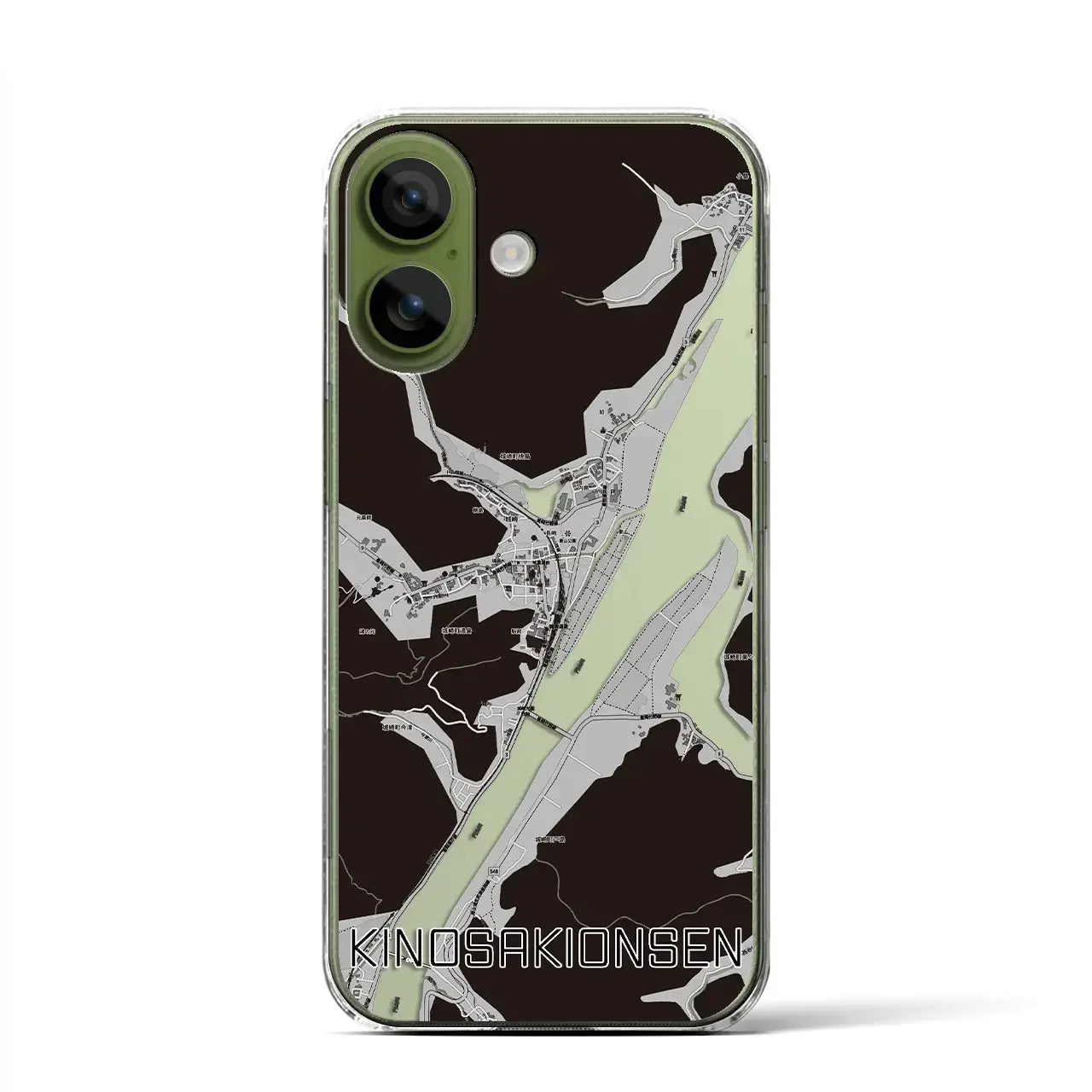 【城崎温泉(兵庫県)】地図柄iPhoneケース(クリアタイプ)