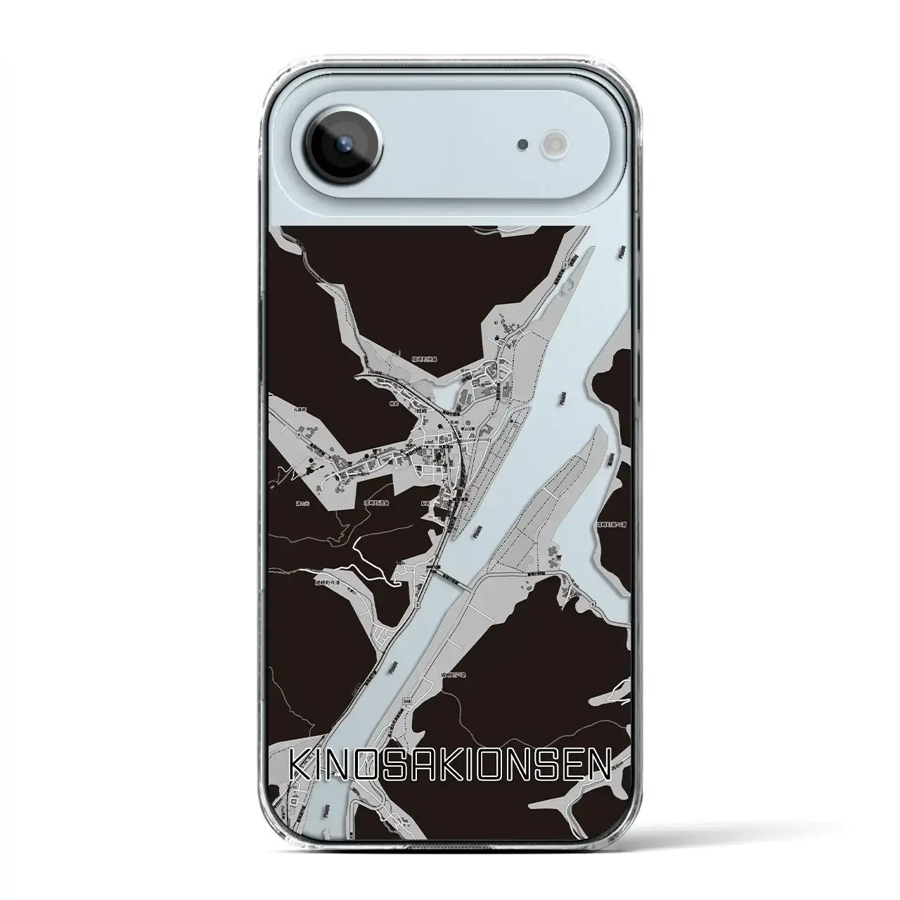 【城崎温泉(兵庫県)】地図柄iPhoneケース(クリアタイプ)