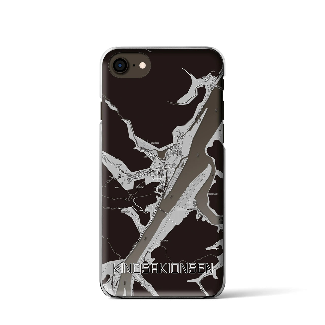 【城崎温泉(兵庫県)】地図柄iPhoneケース(クリアタイプ)