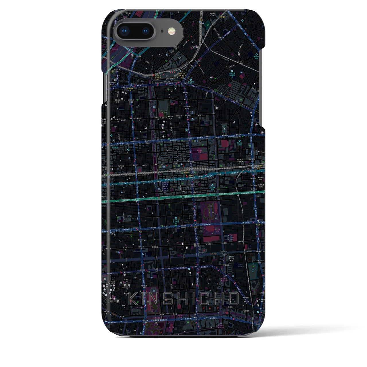 【錦糸町(東京都)】地図柄iPhoneケース(バックカバータイプ)