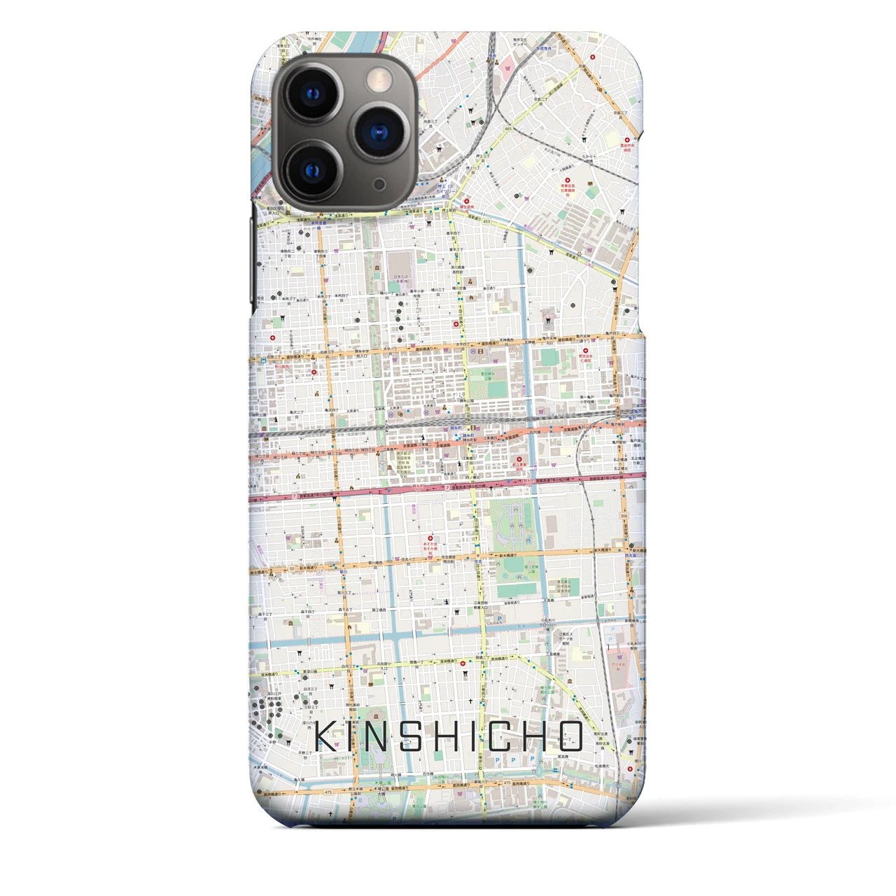 【錦糸町(東京都)】地図柄iPhoneケース(バックカバータイプ)
