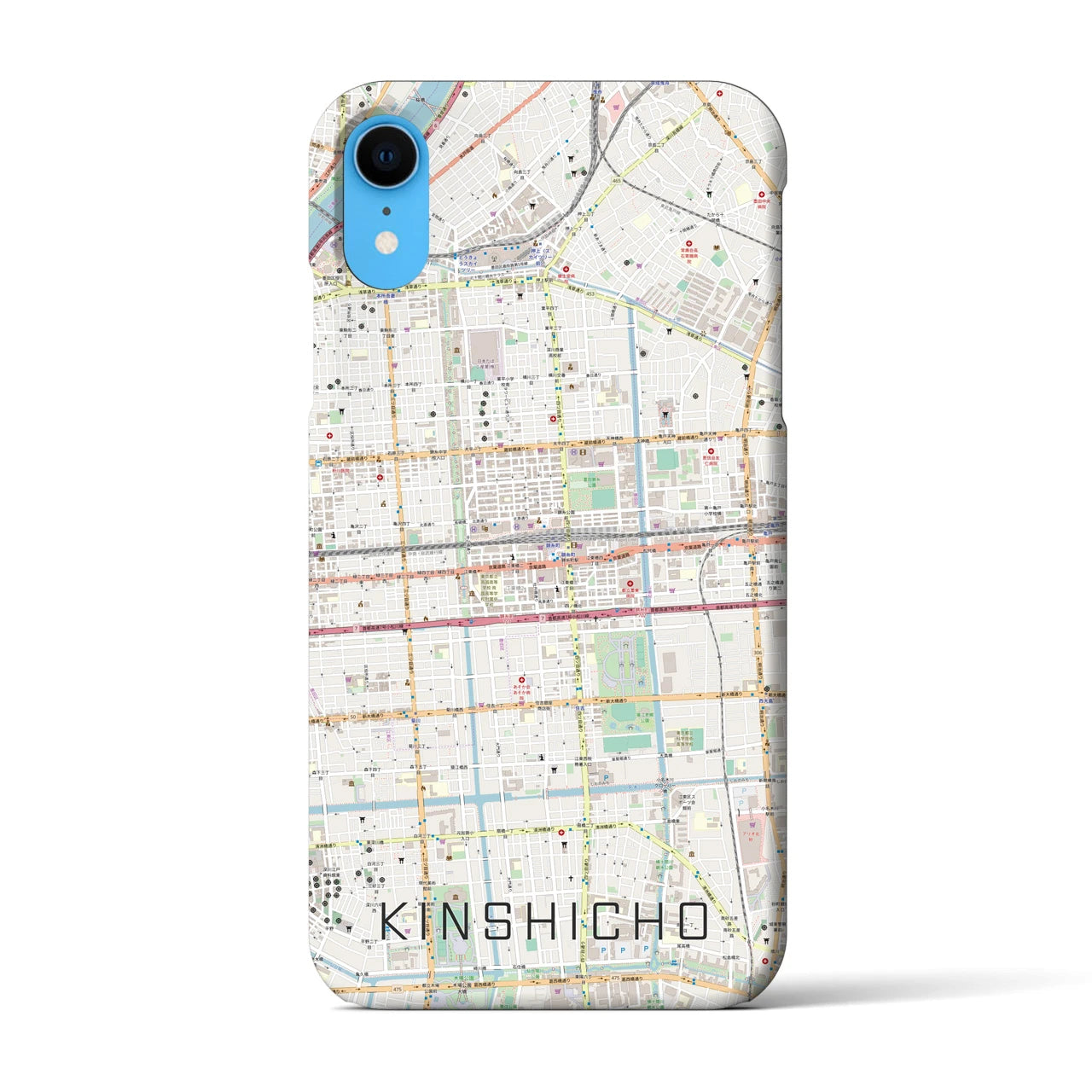 【錦糸町(東京都)】地図柄iPhoneケース(バックカバータイプ)