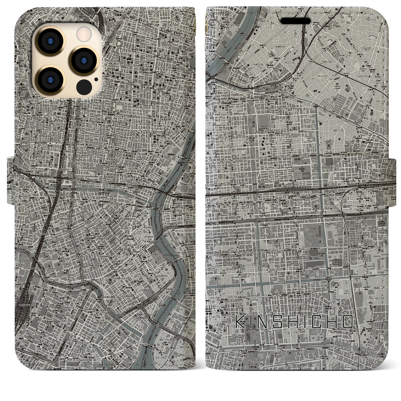 【錦糸町(東京都)】地図柄iPhoneケース(手帳タイプ)