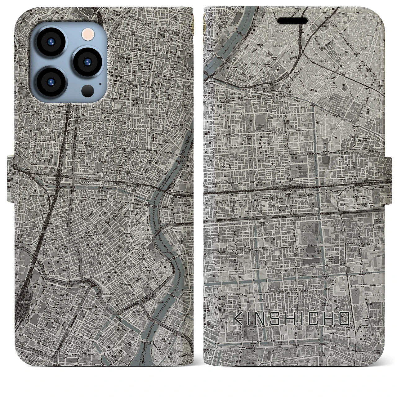 【錦糸町(東京都)】地図柄iPhoneケース(手帳タイプ)