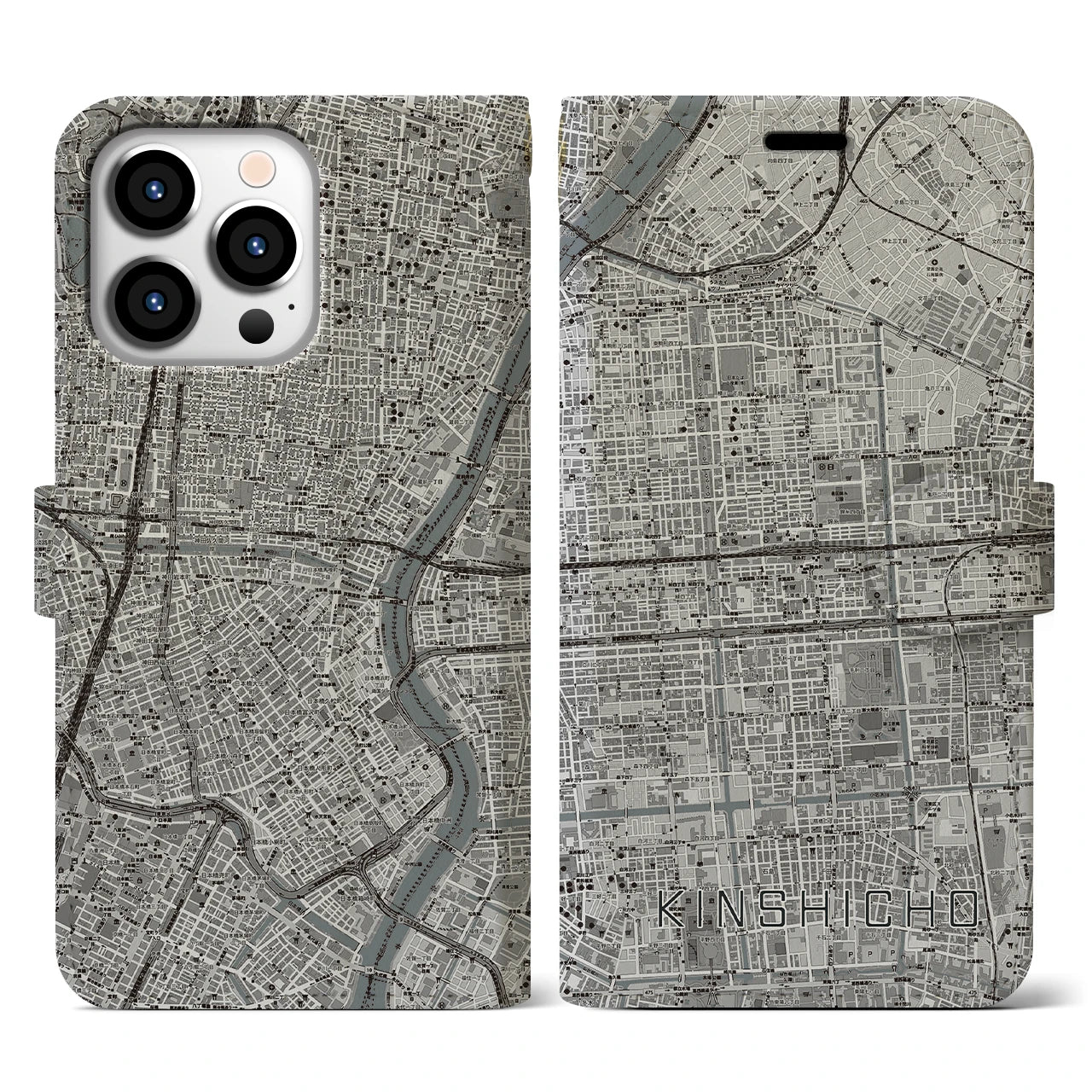 【錦糸町(東京都)】地図柄iPhoneケース(手帳タイプ)