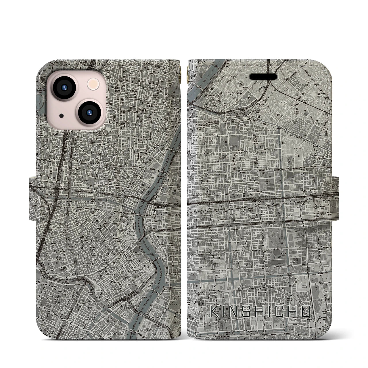 【錦糸町(東京都)】地図柄iPhoneケース(手帳タイプ)