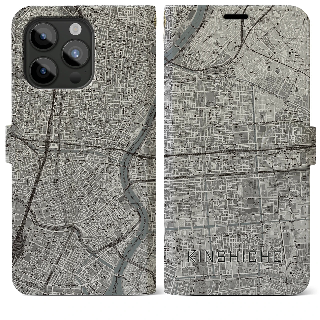 【錦糸町(東京都)】地図柄iPhoneケース(手帳タイプ)