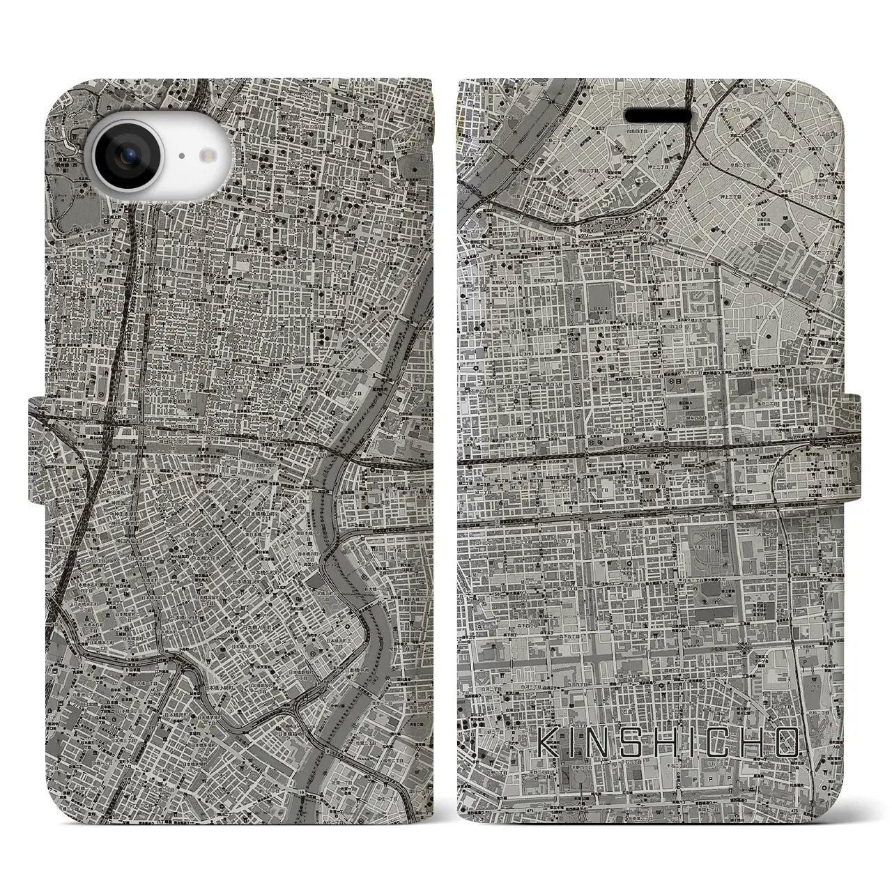 【錦糸町(東京都)】地図柄iPhoneケース(手帳タイプ)